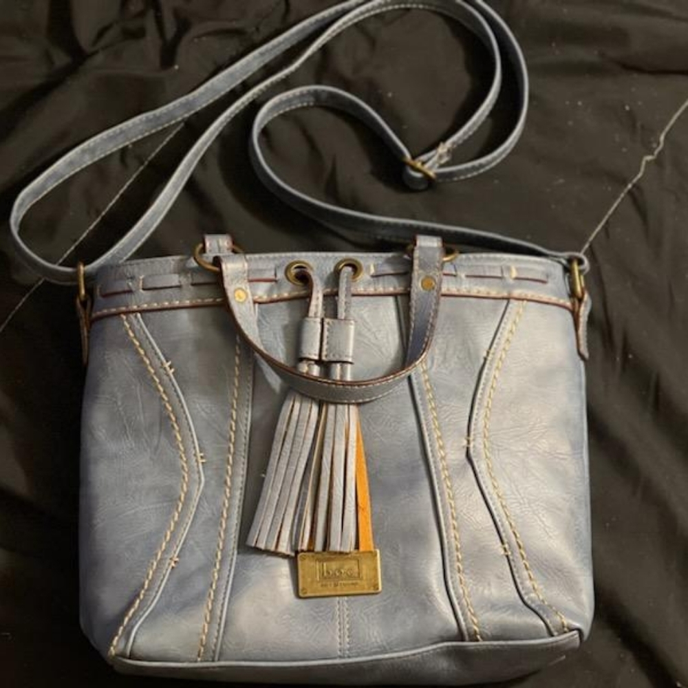 Sky Blue BOC Faux Leather Purse